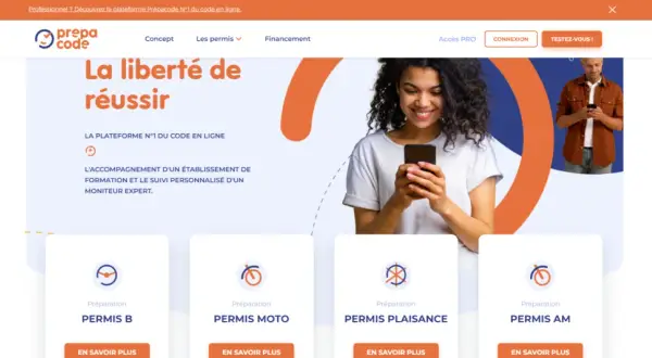 La plateforme Prépacode propose la préparation du permis B, moto, plaisance et AM en ligne. Obtenez votre permis facilement.