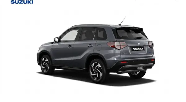 Grå Suzuki Vitara Hybrid, redo för en testkörning. Torvalla Bil.