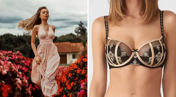 Jaki biustonosz do sukienki bez pleców? Model z siateczki i koronki, idealny do letnich kreacji.