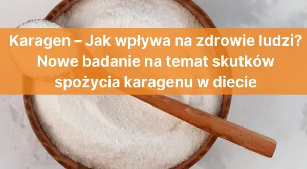 Biały proszek w drewnianej misce. Czy karagen jest szkodliwy? Nowe badanie analizuje wpływ spożycia karagenu na zdrowie ludzi.