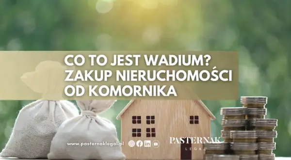 Dwa worki z pieniędzmi, drewniany domek i stos monet. Co to jest wadium przy zakupie nieruchomości od komornika?