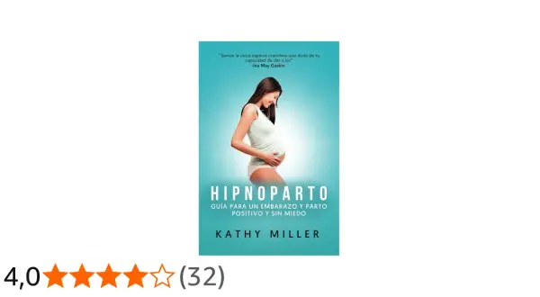 Mujer embarazada sonríe, sosteniendo su vientre. Portada del libro "Hipnoparto: Guía para un embarazo y parto positivo y sin miedo", que enseña a dar a luz con confianza.