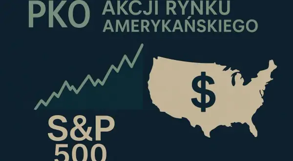 Wykres wzrostu S&P 500 i mapa USA z symbolem dolara. Akcje rynku amerykańskiego w pigułce.