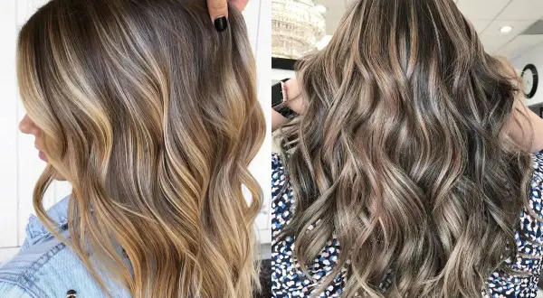 Capelli scalati mossi naturali con sfumature bionde e castane, un look pieno di luce e movimento.