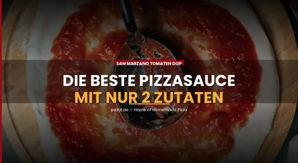 Eine Pizza mit Tomatensauce, die mit San Marzano Tomaten DOP zubereitet wird. Die beste Pizzasauce mit nur 2 Zutaten.
