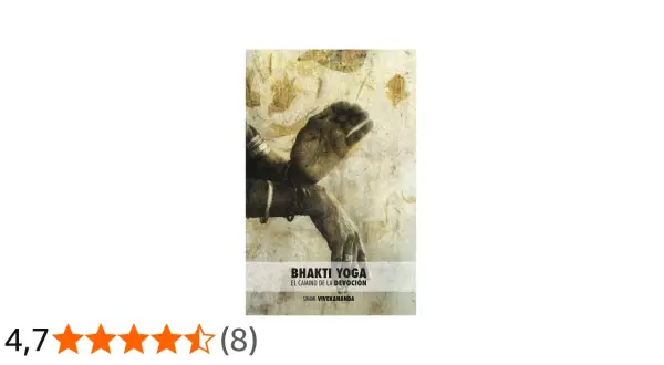 Mano en gesto de oración, portada del libro "Bhakti Yoga: El Camino de la Devoción" de Swami Vivekananda.