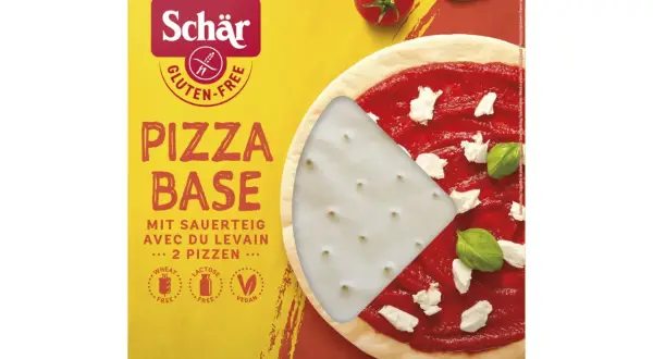 Pâte à pizza sans gluten Schär, prête à garnir. Idéale pour une pizza maison rapide et savoureuse.