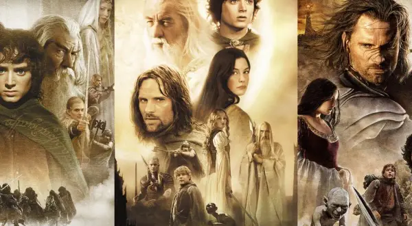 Die Helden des Herrn der Ringe Stream-Epos: Frodo, Gandalf, Aragorn, Arwen und Gollum vereint.