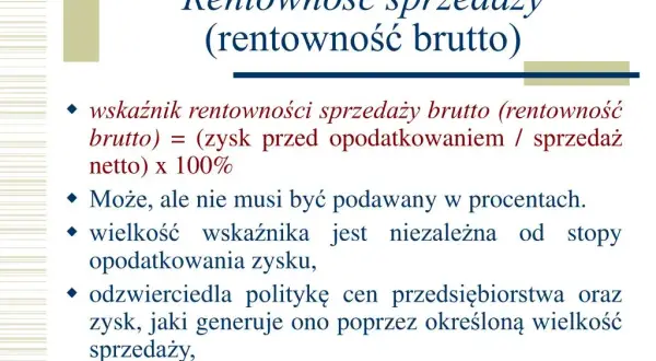 Jak obliczyć rentowność sprzedaży brutto i poprawić wyniki finansowe