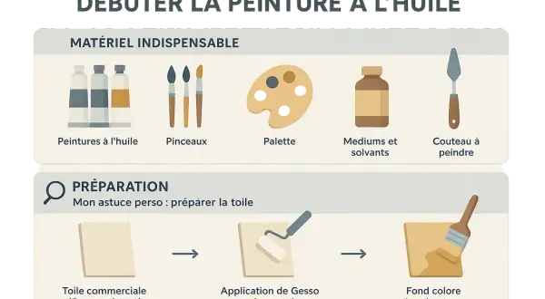 Préparation d'une toile avant peinture : application de gesso et fond coloré Imprimoturo.