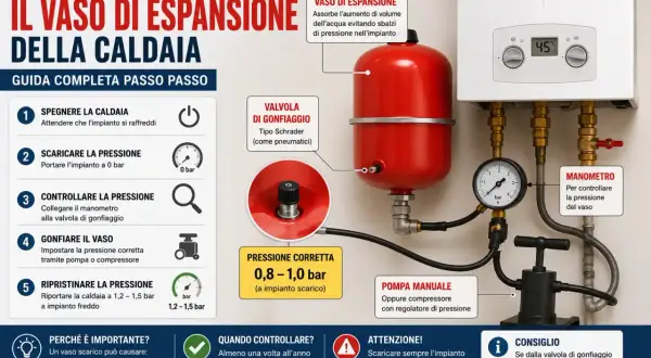 Guida al corretto schema montaggio vaso espansione scaldabagno: gonfiaggio, controllo pressione e manutenzione.