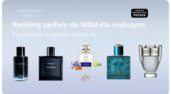 Ranking najlepszych męskich zapachów do 100 zł. Wśród nich ulubione perfumy Dior Sauvage, Chanel Bleu, Versace Eros i inne.