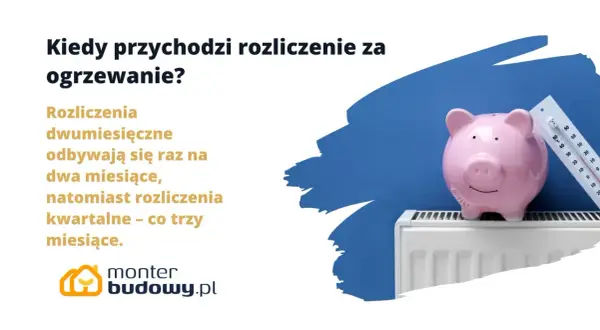 Kiedy przychodzi rozliczenie za ogrzewanie? Świnka-skarbonka na grzejniku i termometr sugerują, że warto oszczędzać.