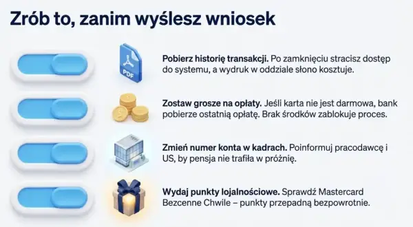 Jak zamknąć konto w Alior Banku? Zanim wyślesz wniosek, pobierz historię transakcji, zostaw grosze na opłaty, zmień numer konta i wydaj punkty lojalnościowe.