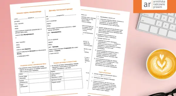 Umowa najmu okazjonalnego, gdzie wynajmujący oddaje lokal najemcy. Dokument zawiera dane stron, przedmiot umowy i oświadczenia.