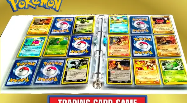 Kolekcja kart Pokémon w segregatorze. Widać różne Pokémony, takie jak Bulbasaur, Mightyena i Rhydon. To idealna pokemon card list dla każdego fana.