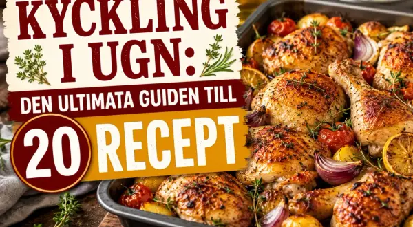 Ugnsbakade kycklinglår med grönsaker. Perfekt kycklinglår temperatur för en saftig måltid.