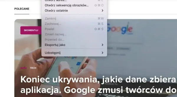 Menu z opcją "Nowe nagranie z ekranu" pokazuje, jak nagrać ekran na laptopie.