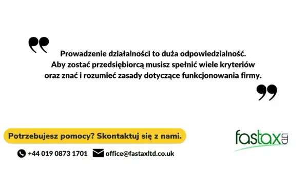 Prowadzenie działalności to odpowiedzialność. Chcesz wiedzieć, ltd co to znaczy? Skontaktuj się z Fastax Ltd.