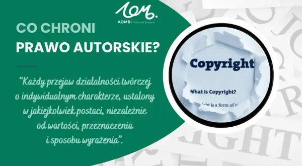 Prawo autorskie chroni każdy przejaw działalności twórczej. Na zdjęciu widać fragment dokumentu z napisem "Copyright", symbolizujący ochronę utworu.