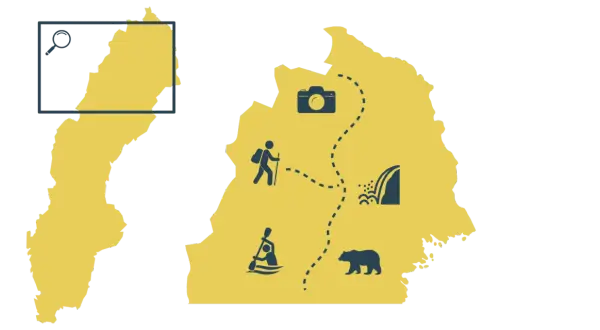 Eine Schweden Route mit dem Auto: Wandern, Kanufahren, Wasserfall und Bären beobachten.