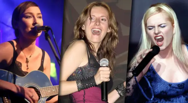 Trzy wokalistki Varius Manx: Kasia Stankiewicz, Anita Lipnicka i Monika Kuszyńska w akcji na scenie.
