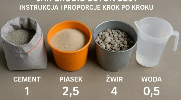 Betoniarka 250l: Ile cementu i jak zrobić beton B20, B25, B30?