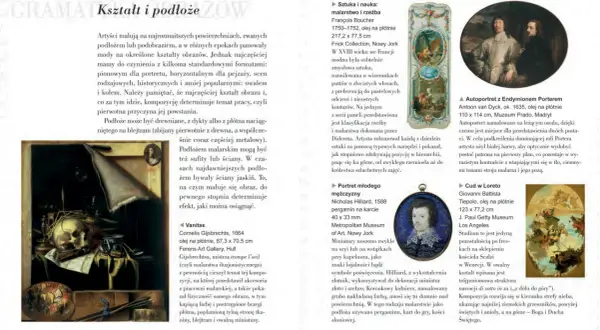 Obrazy: miniatura portretowa, malarstwo iluzjonistyczne i scena religijna. Artystów interesują treści i symbolika obrazów.