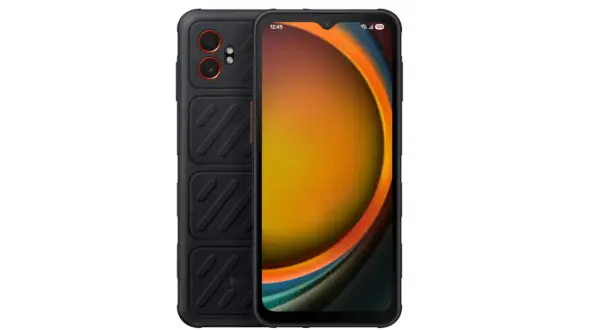 Wytrzymały smartfon Samsung Galaxy Xcover Pro z podwójnym aparatem i wyrazistą fakturą obudowy.