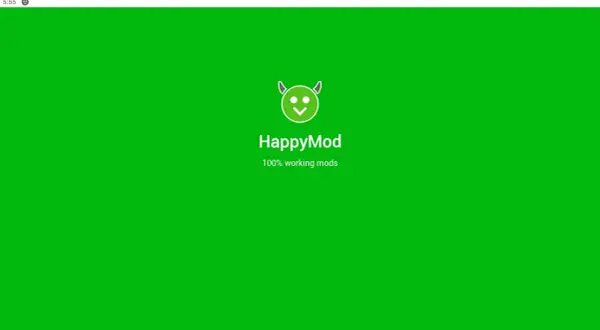 Logo HappyMod z uśmiechniętym diabłem i napisem "100% working mods". Czy happymod jest bezpieczny? To pytanie nurtuje wielu graczy.