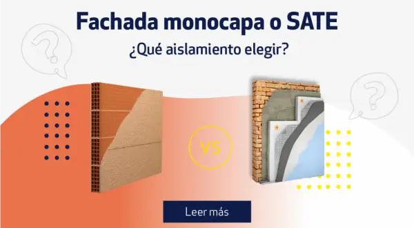 Comparativa visual de fachadas: monocapa vs SATE. Descubre la diferencia entre cotegran y monocapa para elegir el mejor aislamiento.
