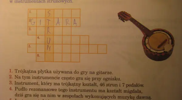 Instrument o okrągłym pudle rezonansowym, często używany przez wykonawców muzyki country.