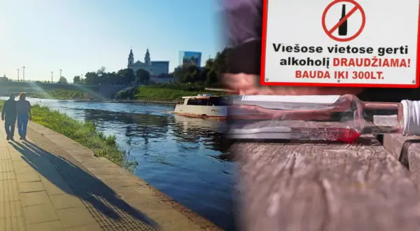 Spacerując nad rzeką, widzimy znak zakazu spożywania alkoholu. To przypomnienie, że warto zastanowić się, jak przestać pić i wybrać zdrowsze życie.