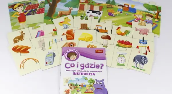Gra Trefl "Co i gdzie?": Rozwój i zabawa dla przedszkolaka