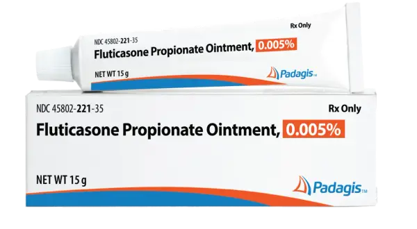 Maść Fluticasone Propionate 0.005% od Padagis. Pomaga **cultivate** zdrową skórę, łagodząc stany zapalne.