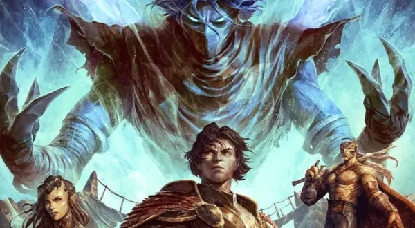 Postacie z gry Legacy of Kain: Kain, Raziel i Sarafan w epickiej konfrontacji.