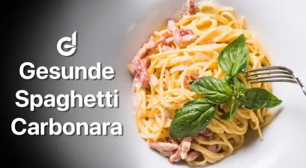 Gesunde Spaghetti Carbonara, ein köstliches Gericht, das Lust auf mehr macht.