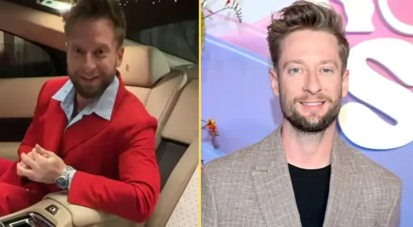 Czy które gwiazdy mają ukryte talenty niezwiązane z show-biznesem? Ten mężczyzna w czerwonym garniturze i eleganckim stroju sugeruje, że tak.