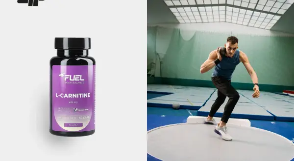 L-karnityna co to? Suplement diety 4F FUEL wspiera sportowców, jak ten kulomiot.