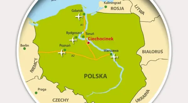 Gdzie leży Ciechocinek? Odkryj jego lokalizację na mapie Polski