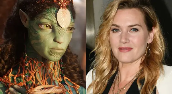 Obok siebie Na'vi z filmu Avatar i Kate Winslet, która wciela się w Ronal.