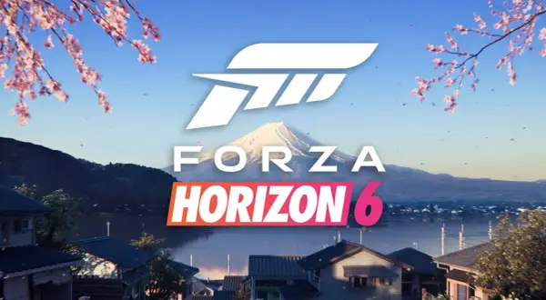Japoński krajobraz z górą Fudżi i kwitnącą wiśnią. Czy to zapowiedź Forza Horizon 6 kiedy?