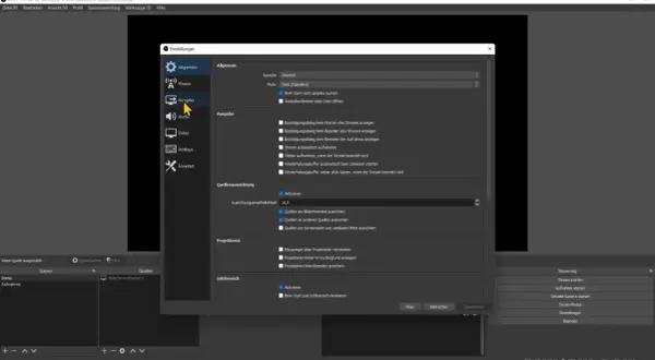 OBS-Einstellungen: Ausgabe-Tab, wo man obs bitrate einstellen kann. Hier werden Stream- und Aufnahmeoptionen konfiguriert.