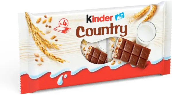 Kinder Country: czekolada z mlekiem i zbożami. Sprawdź, ile ma kinder country kcal, by cieszyć się smakiem bez wyrzutów sumienia.