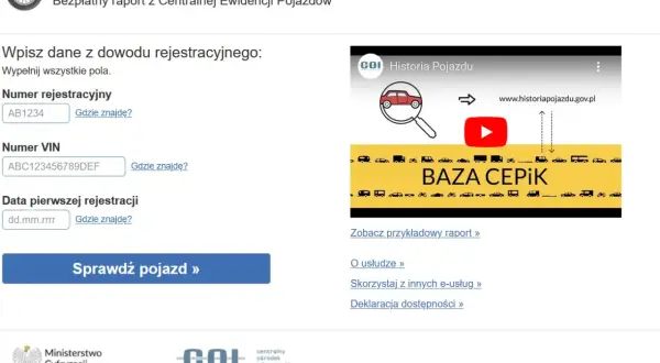 Historia pojazdu z Niemiec? Wpisz dane rejestracyjne, VIN i datę pierwszej rejestracji, by sprawdzić historię pojazdu.