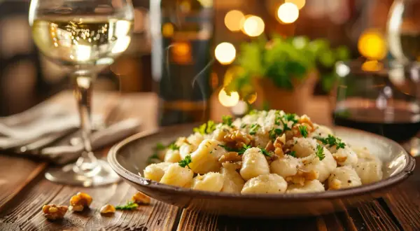Gnocchi w sosie - Przepis na gnocchi z sosem gorgonzola, krok po kroku