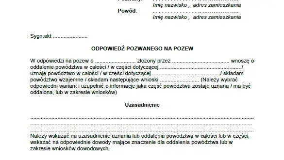 Jak napisać odpowiedź na pozew rozwodowy, aby uniknąć problemów prawnych