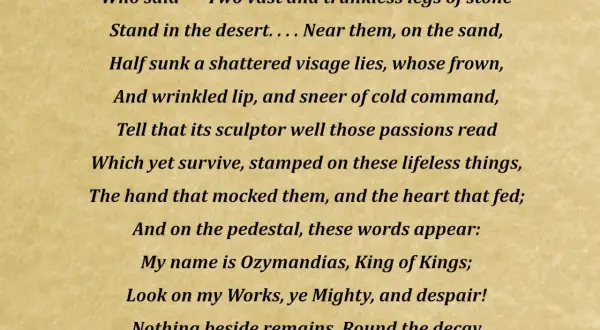Ozymandias wiersz – pełny tekst, analiza i znaczenie utworu Shelley’ego