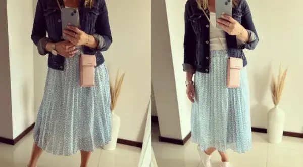 Stylizacje z niebieską spódnicą: modne outfity na każdą okazję