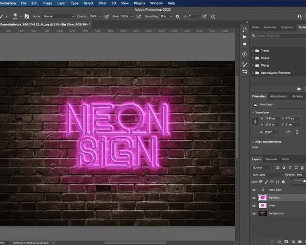 Sekrety realistycznego neonu w Photoshopie: Poradnik krok po kroku
